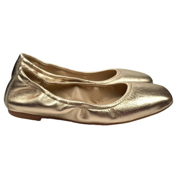 Vince Camuto Shoes - New Vince Camuto ballet flats Brindin sz 6.5 Egyptian gold leather square toe